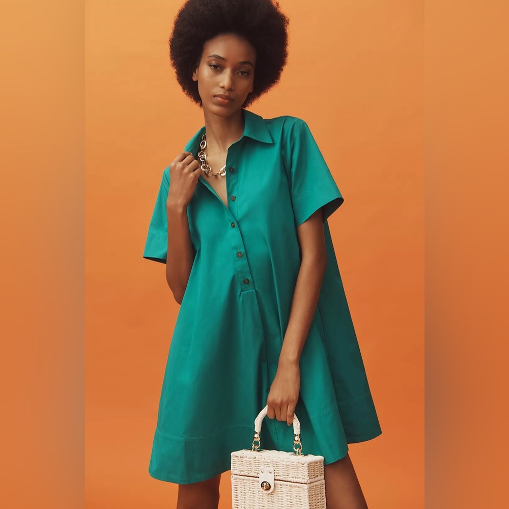 Anthropology The Pollie Short Sleeve Mini Dress